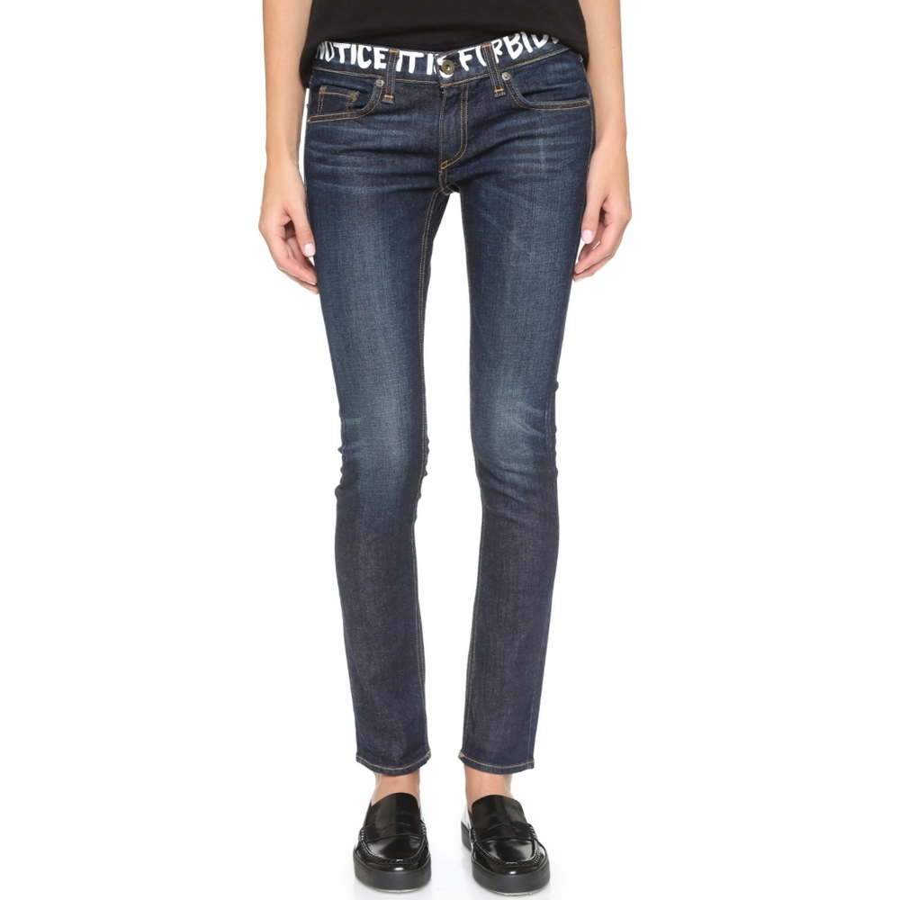 Rag & Bone Tomboy Slim Jeans in Classic Graffiti